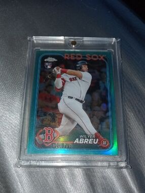 Wilyer Abreu /199  Boston Red Sox Green Sports Card Sleeve